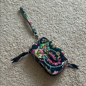Vera Bradley Navy Floral Wristlet